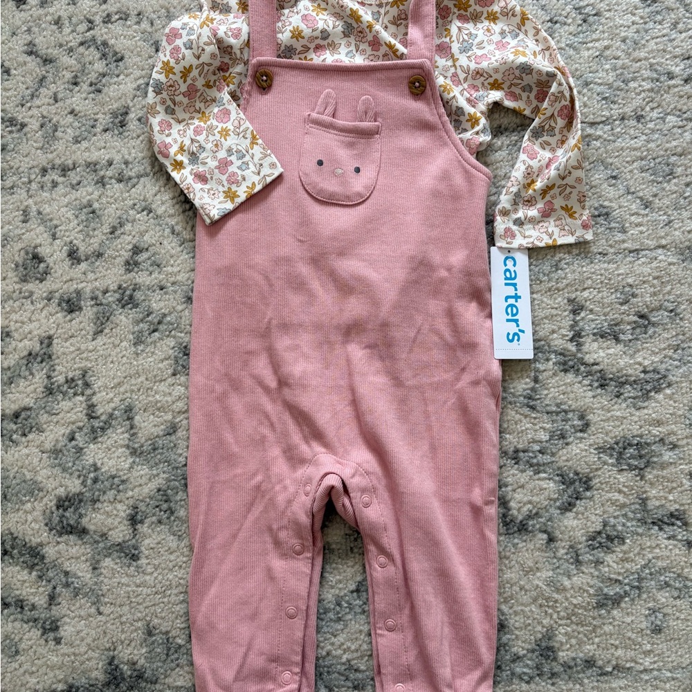 Carter's Pink Baby Overalls